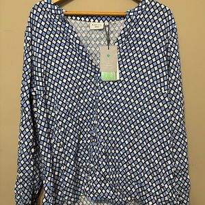 KAFFE Curve NWT Kcsaria Diamond Pattern Top